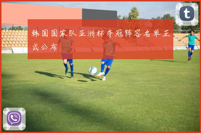 韩国国家队亚洲杯夺冠阵容名单正式公布